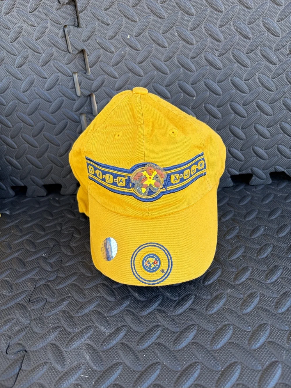 América  Aguilas Yellow Cotton Baseball Cap with Team Crest Unixes